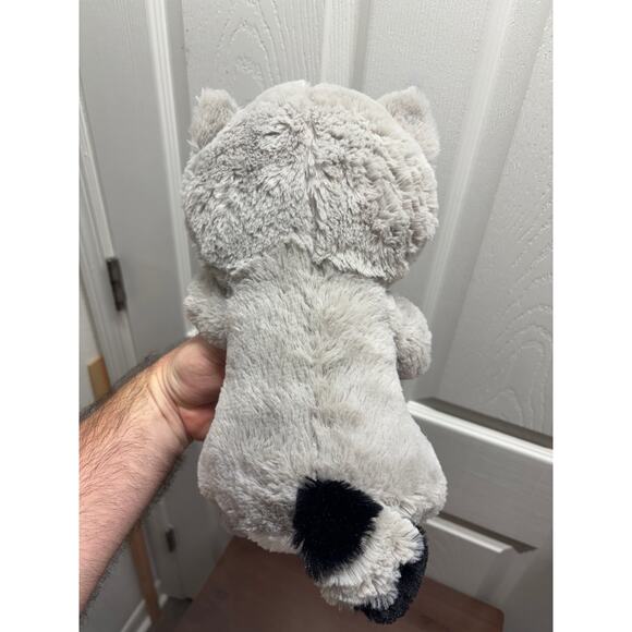 Raccoon Gray Black White Stuffed Animal Plush 12" Sitting Trash Panda - Picture 5 of 6